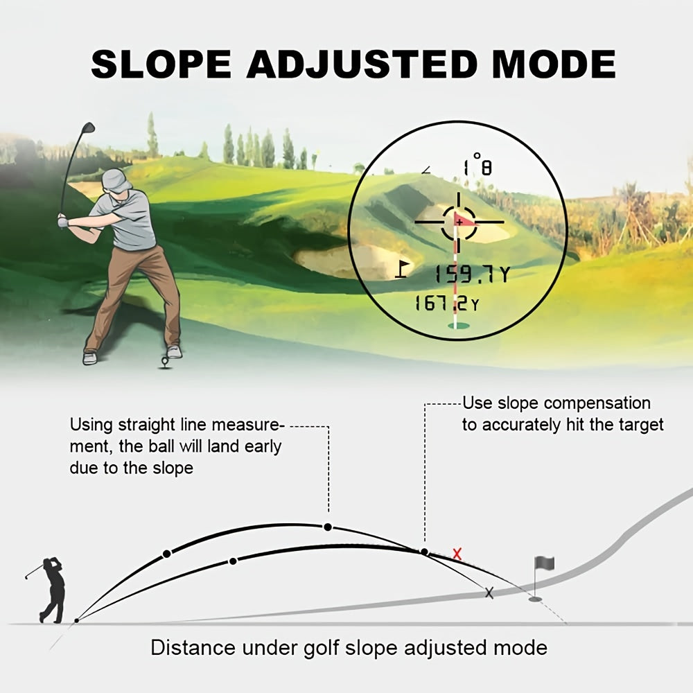 1000 Yards Golf Rangefinder with Slope & Pin Lock-3